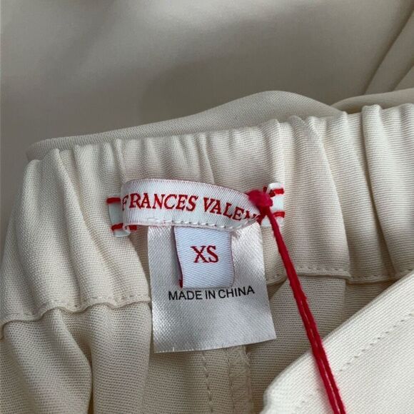 NWT Frances Valentine White Quincy Stretch Pull On Cropped Trouser Pants Size XS - Picture 3 of 10